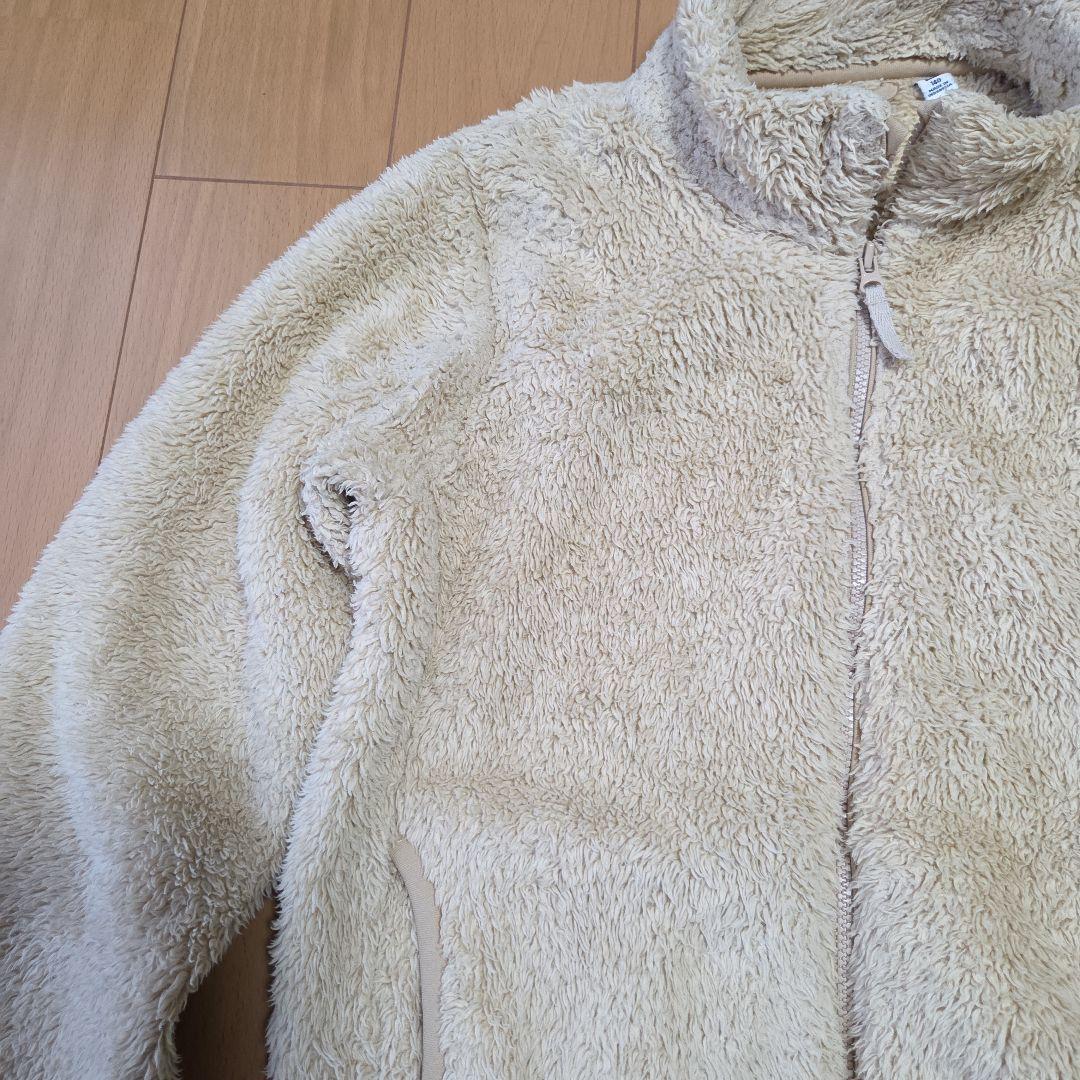 【UNIQLO】子供用ボアジャケット 140cm ベージュの写真5枚目