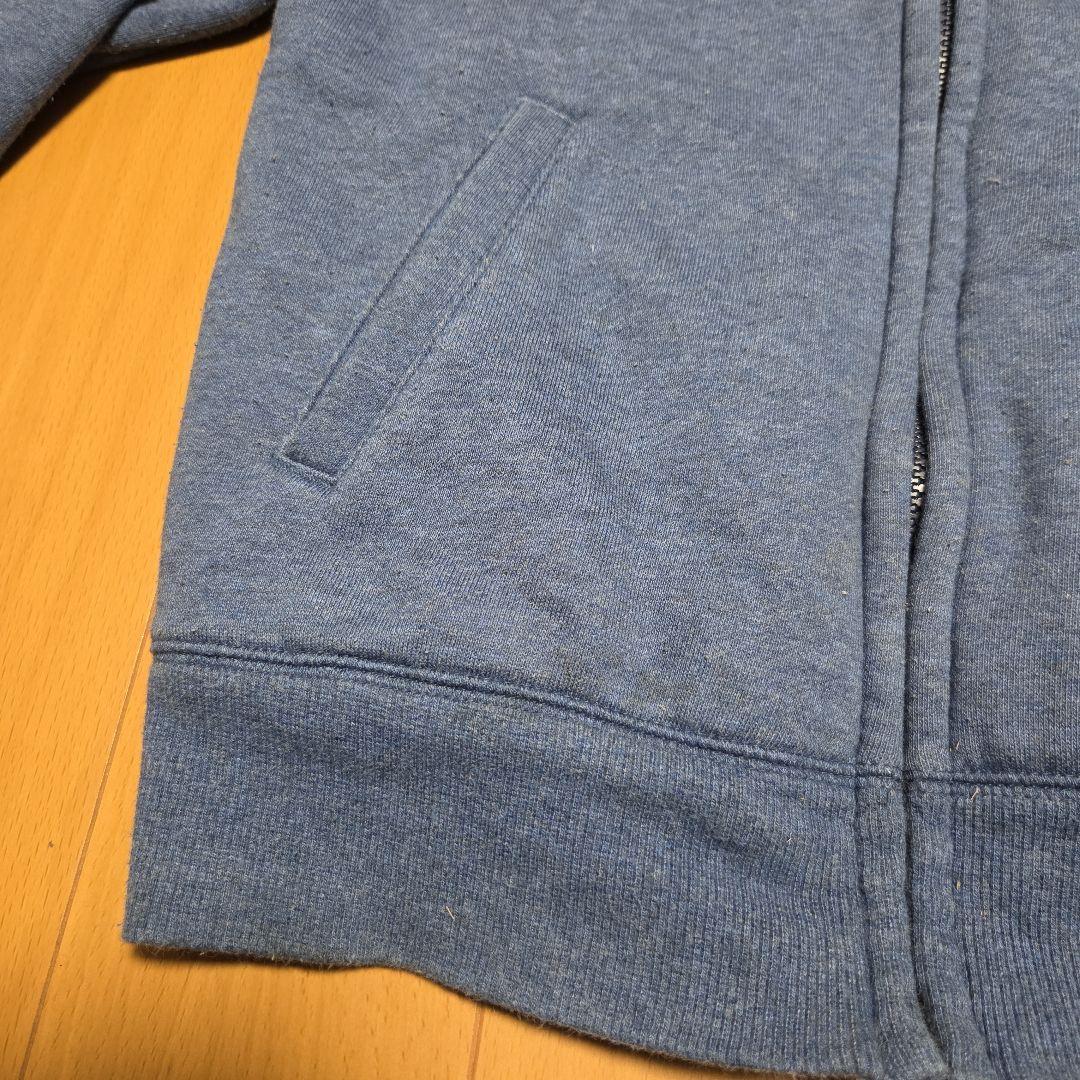 【UNIQLO】140cm 青 裏面フリース パーカーの写真6枚目