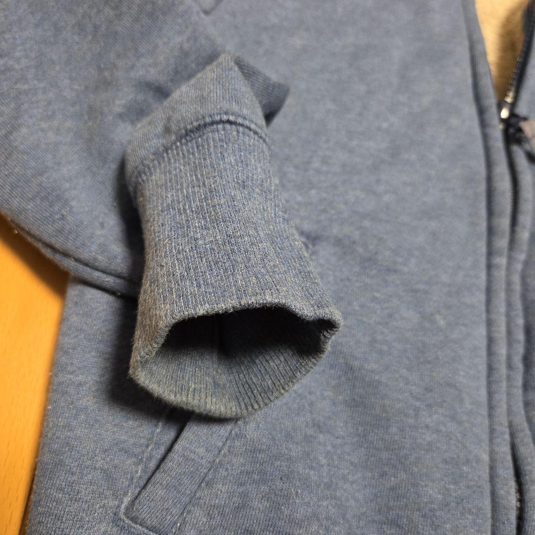 【UNIQLO】140cm 青 裏面フリース パーカーの写真9枚目