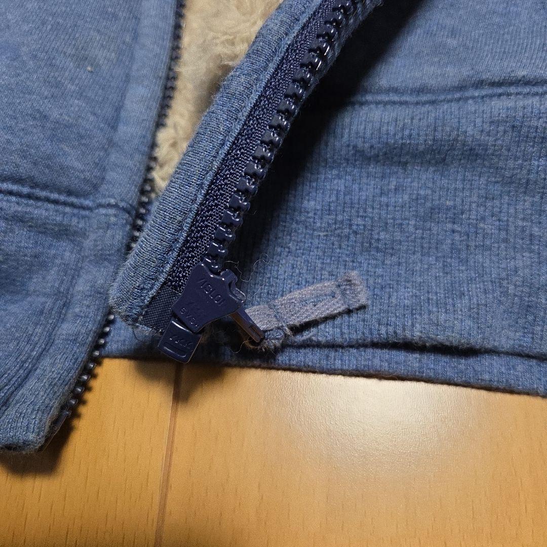 【UNIQLO】140cm 青 裏面フリース パーカーの写真10枚目