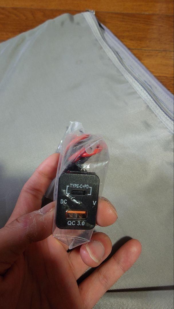 電圧表示電源ソケット USB QC3.0 PD3.0 増設キット トヨタＡタイプの写真2枚目