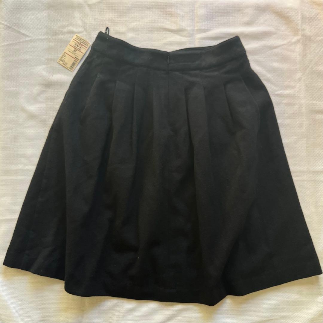 MUJI 無印良品 ウール混ツイルスカート W67 Mサイズの写真2枚目