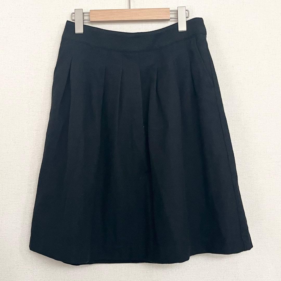 MUJI 無印良品 ウール混ツイルスカート W67 Mサイズの写真4枚目