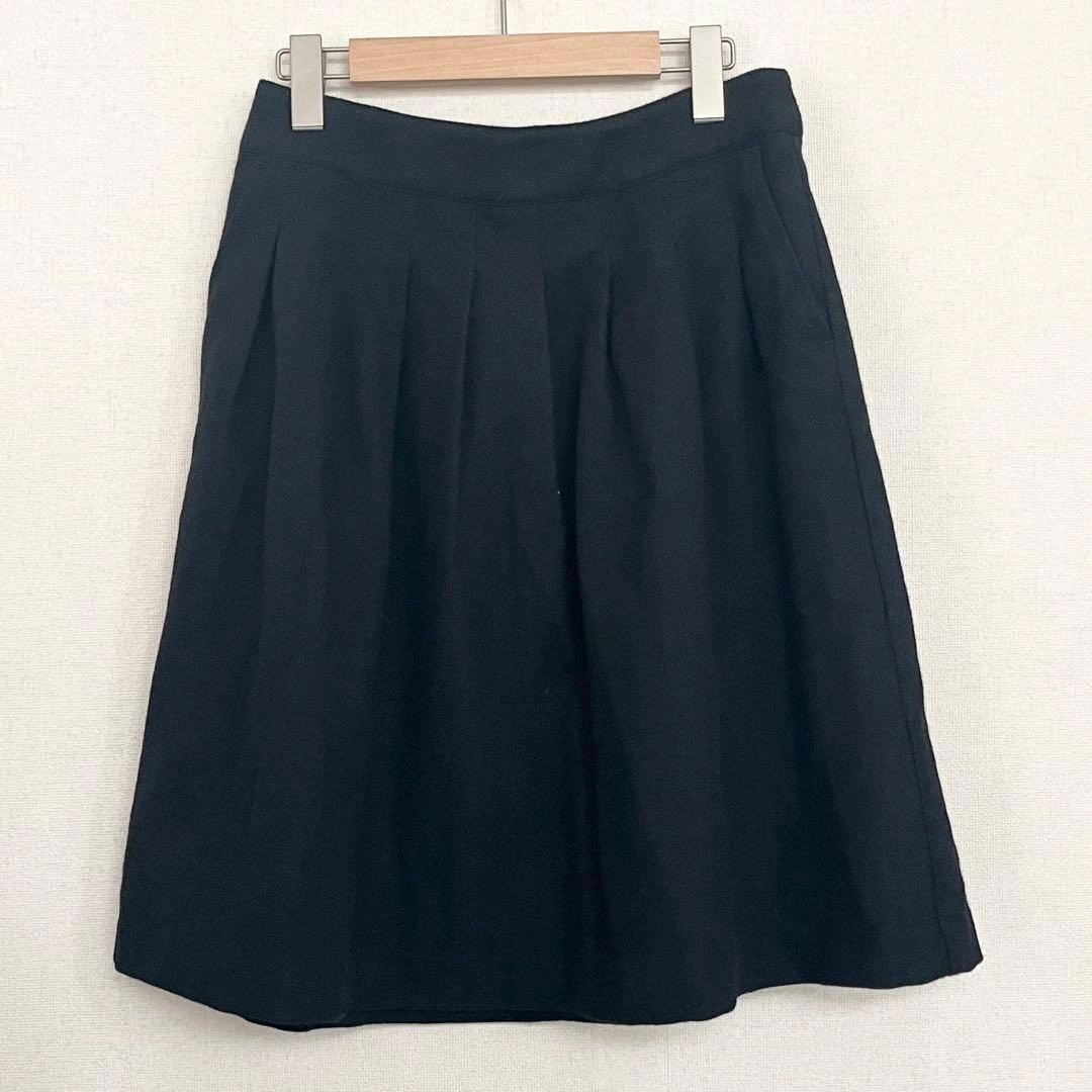 MUJI 無印良品 ウール混ツイルスカート W67 Mサイズの写真4枚目