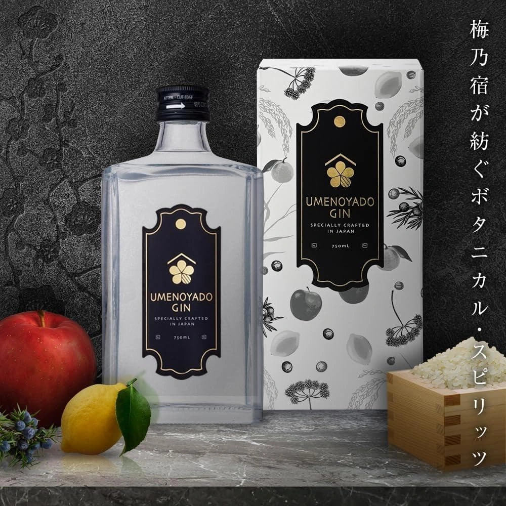 梅乃宿 ジン クラフト ジン 酒 リキュール ボタニカル 日本酒の写真2枚目