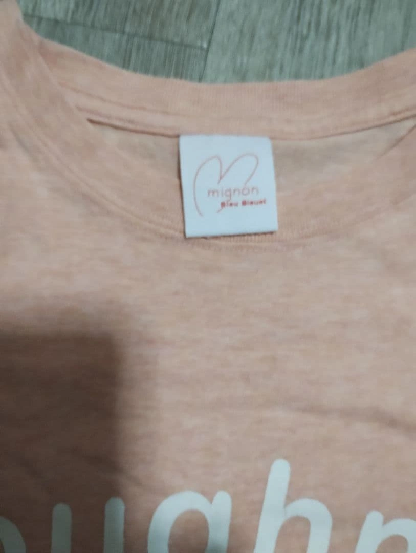 【2枚セット】Tシャツ 薄オレンジベージュ/サーモンオレンジ Mサイズの写真2枚目