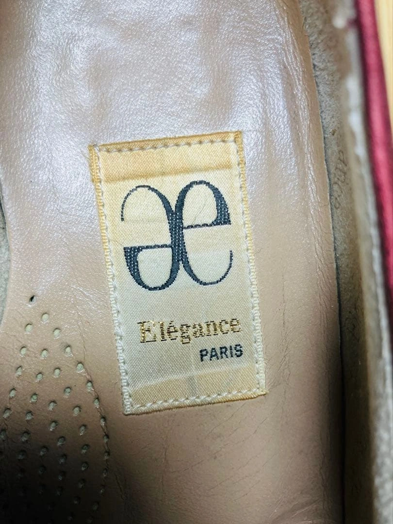 Élégance ボルドー レザーパンプス 23〜23.5cmの写真9枚目