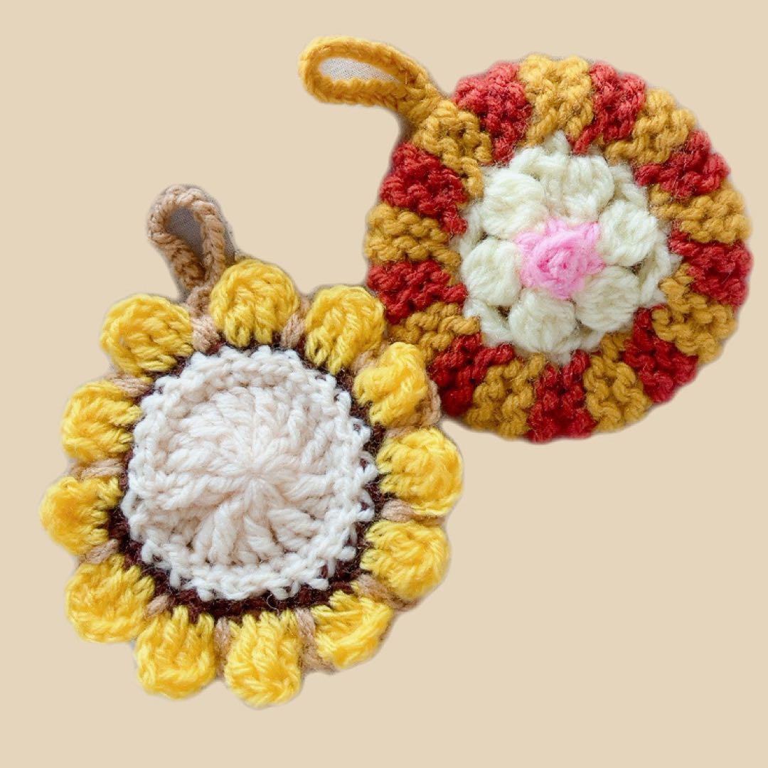 アクリルタワシ　ハンドメイド　毛糸　2個まとめ売り