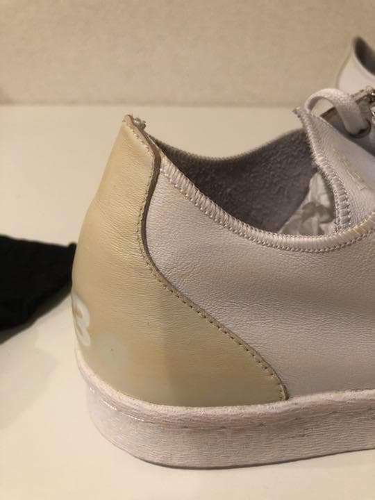 Y-3 ホワイト ジッパースニーカーの写真4枚目