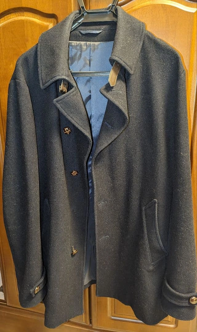 【キングサイズ】丸井VISARUNOウールコート ネイビー