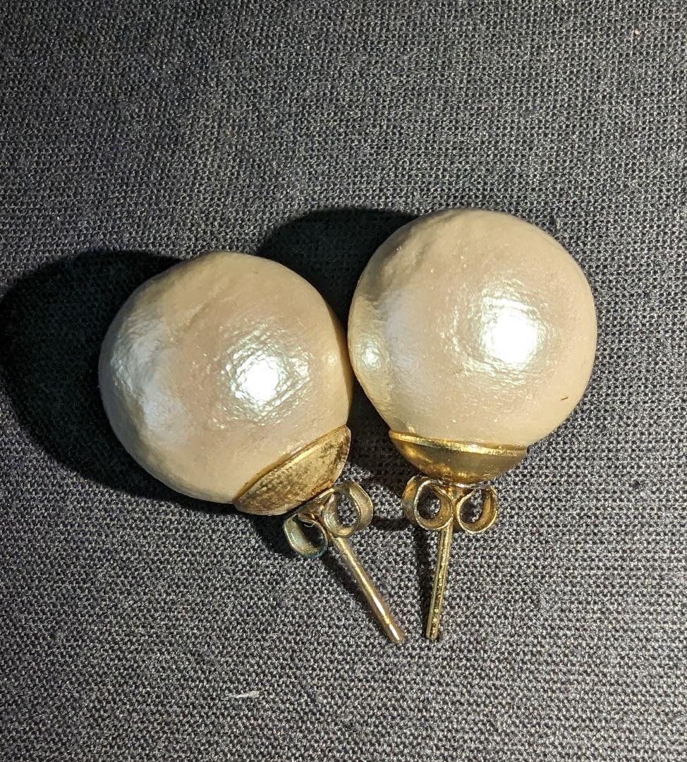 【美品】真珠風ピアス　箱無し