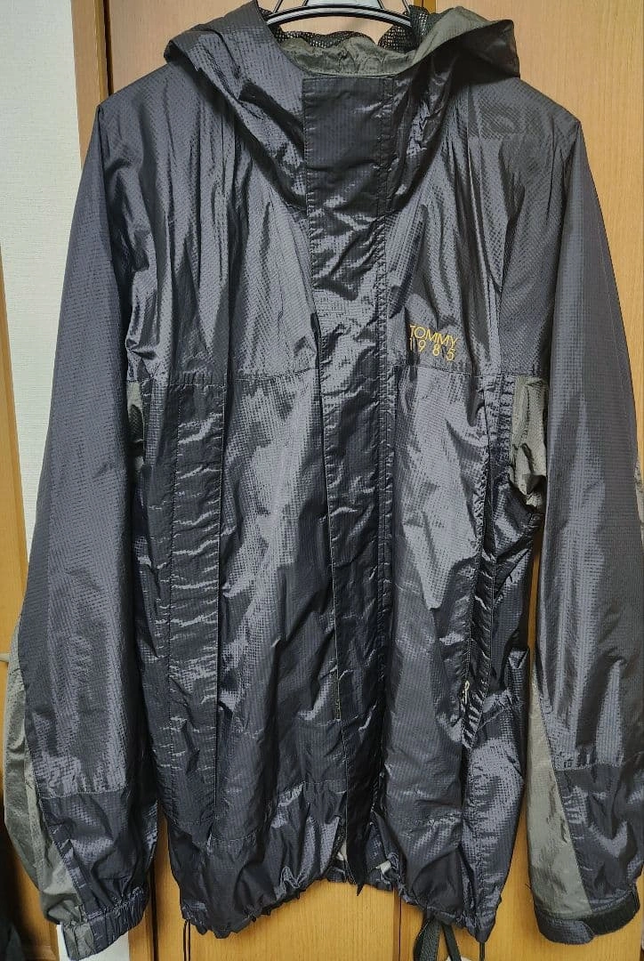 TOMMY ナイロンジャケット XL オリーブ/グレー 日本製 古着
