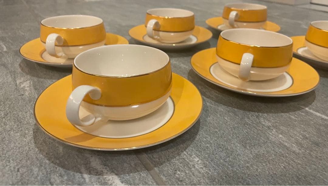 英国風　HOYA BONE CHINA コーヒーカップ・ソーサー　6客　セットの写真2枚目