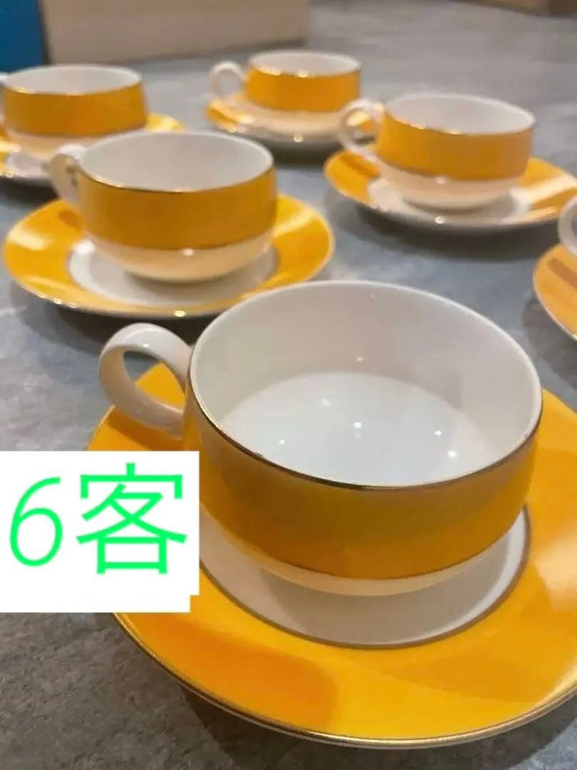英国風 HOYA BONE CHINA コーヒーカップ・ソーサー 6客 セットの写真3枚目