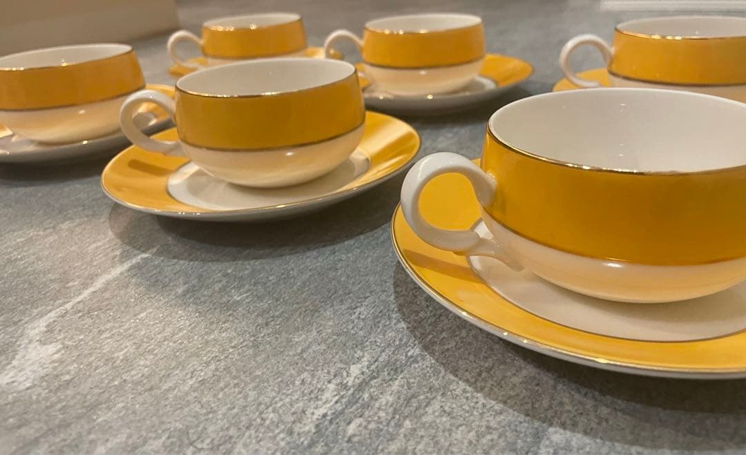 英国風　HOYA BONE CHINA コーヒーカップ・ソーサー　6客　セットの写真4枚目