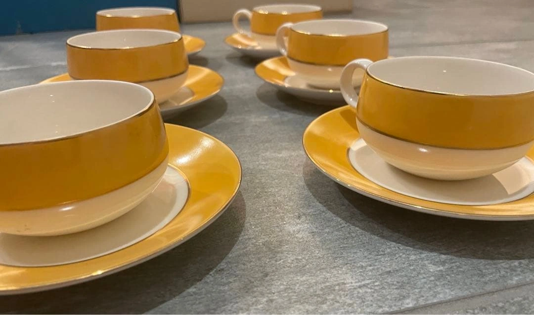 英国風 HOYA BONE CHINA コーヒーカップ・ソーサー 6客 セットの写真5枚目