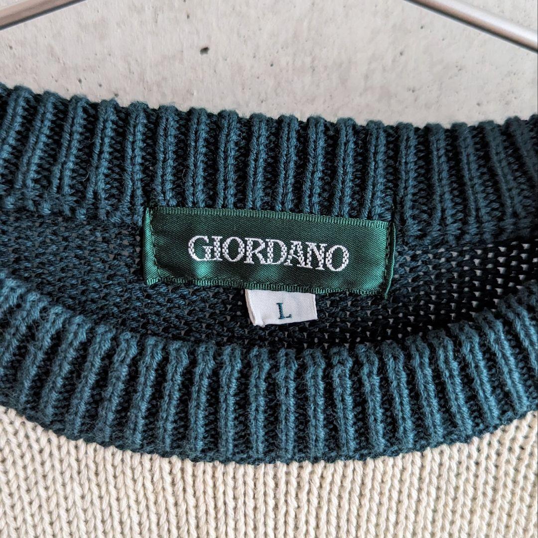 GIORDANO ジョルダーノ 古着 ボーダークルーネックセーターの写真3枚目