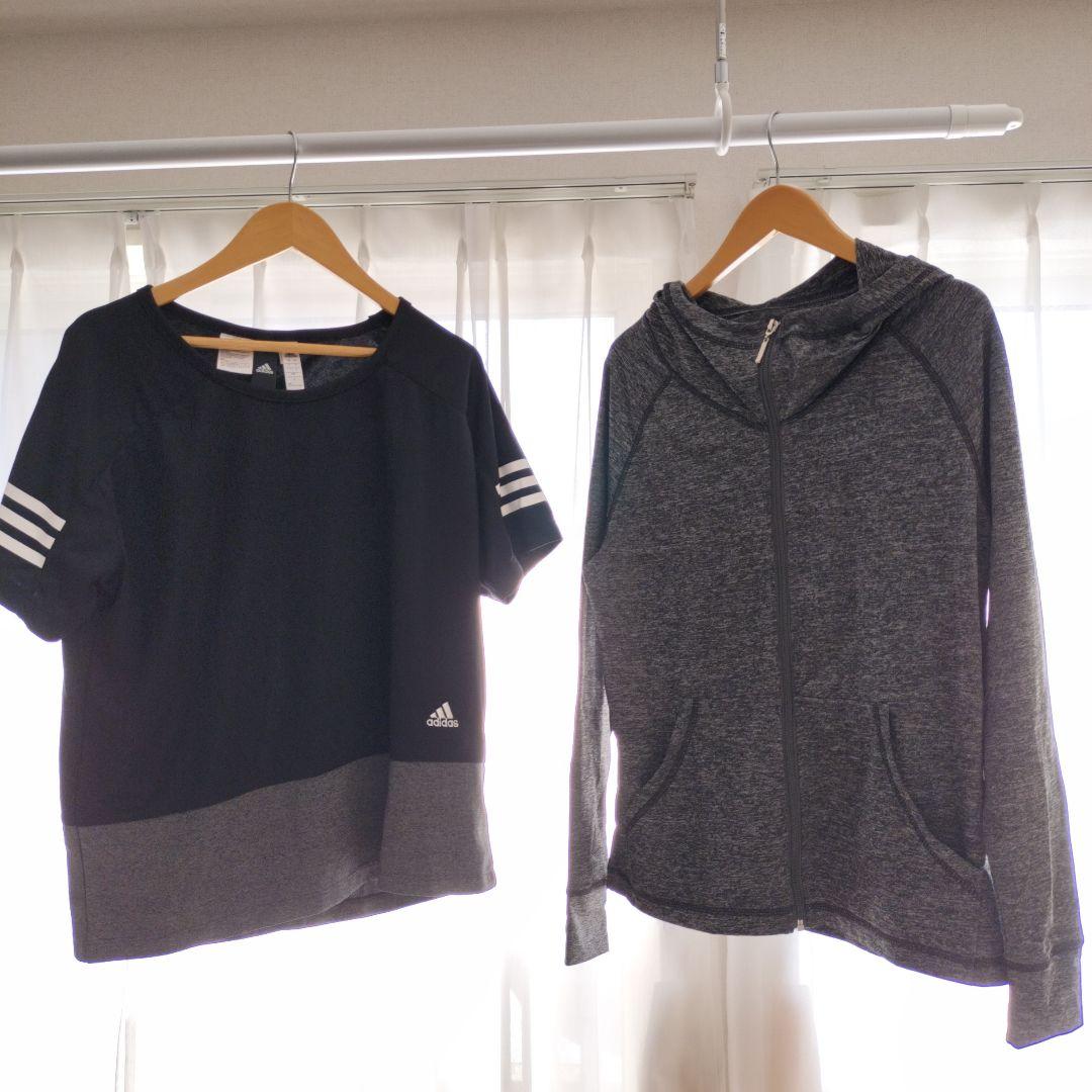 adidas Tシャツ＆フルジップパーカーセット