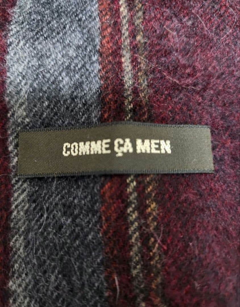 COMME CA MEN ストライプマフラー カシミヤの写真2枚目