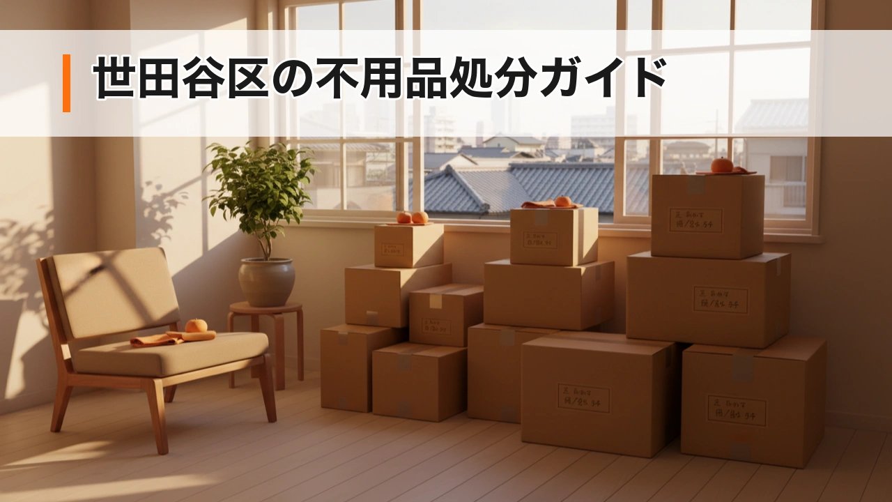 世田谷区の不用品回収・処分ガイド【粗大ごみの手数料と「捨てない」選択肢】