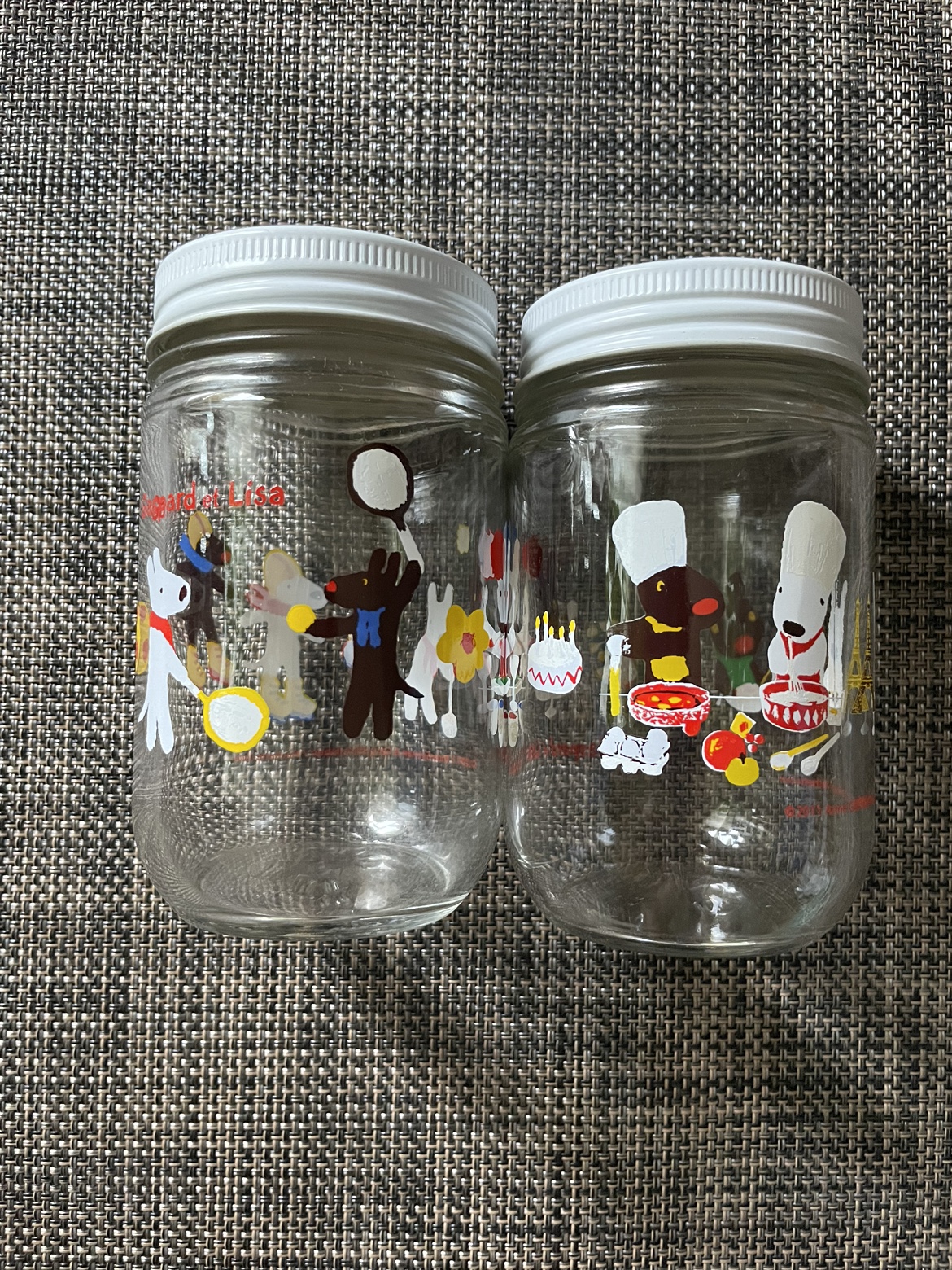 リサとガスパール　空き瓶　キューピーマヨネーズ