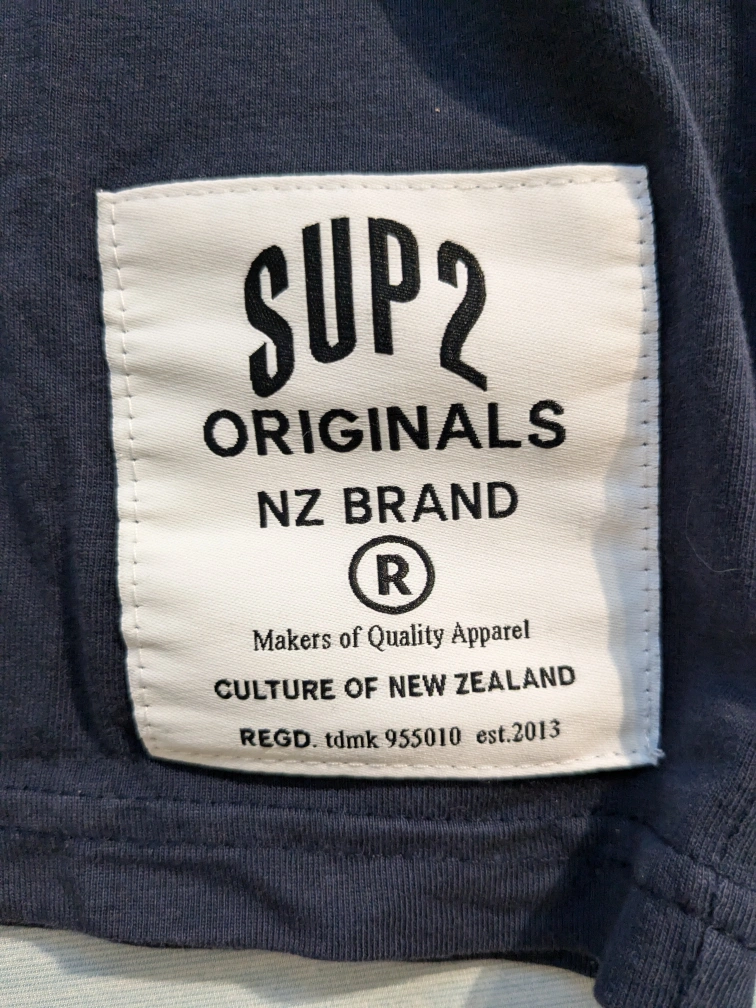 《断捨離 処分特価》SUP2 Tシャツ ネイビー メンズ(Mサイズ)の写真2枚目