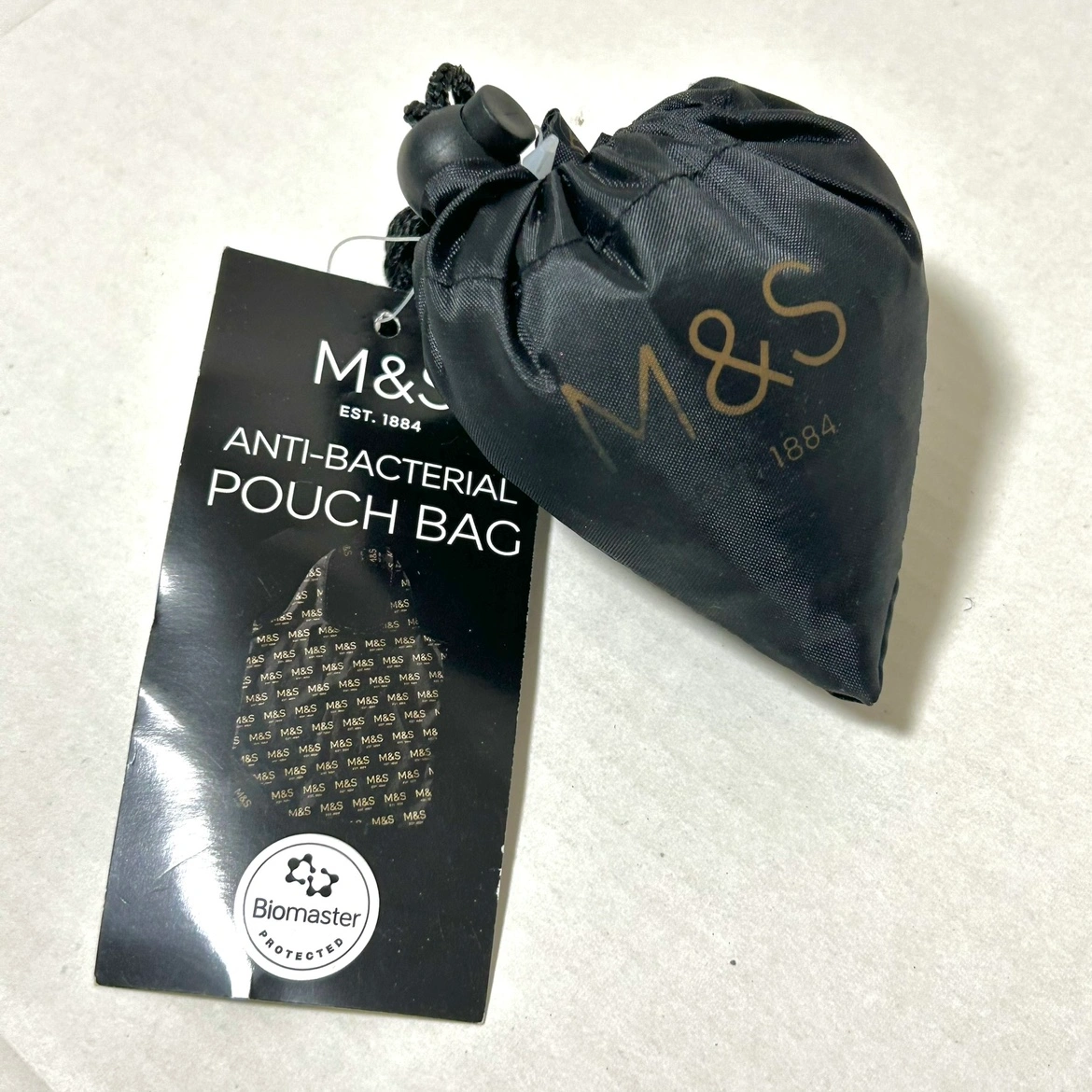 M&S ハート型 エコバック ショッピングバッグ ブラック