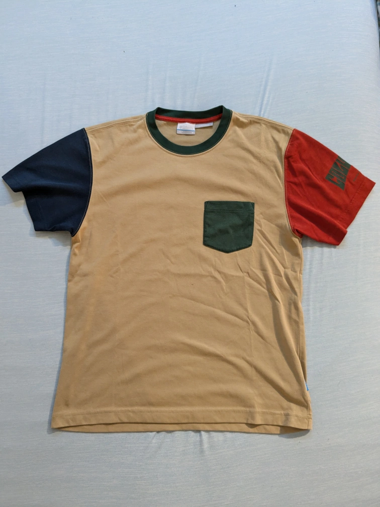 《断捨離 処分特価》Columbia Tシャツ Mサイズ(ベージュ・緑・赤・青)