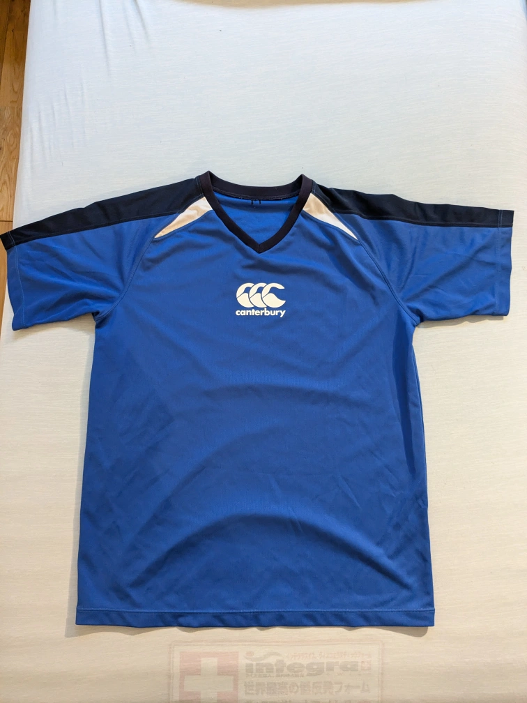 《処分特価》Canterbury ラグビー Tシャツ(Lサイズ/ブルー)