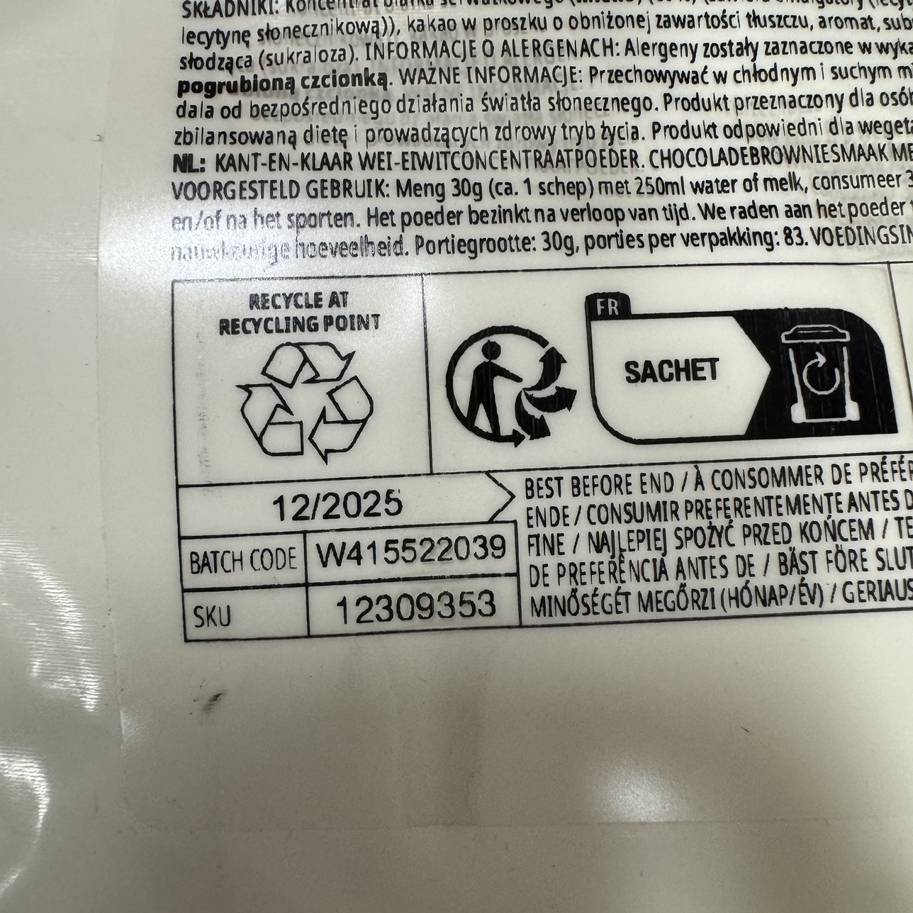 myprotein Impact ホエイ プロテイン - 2.5kg - チョコレートブラウニーの写真4枚目