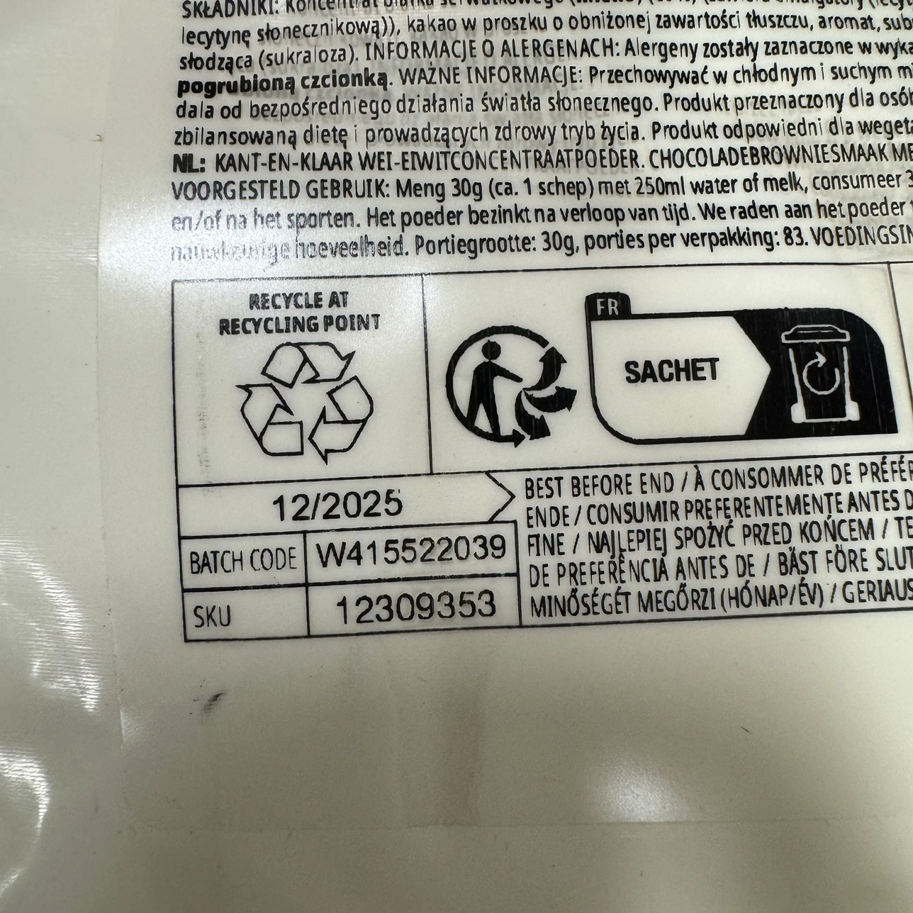 myprotein Impact ホエイ プロテイン - 2.5kg - チョコレートブラウニーの写真4枚目