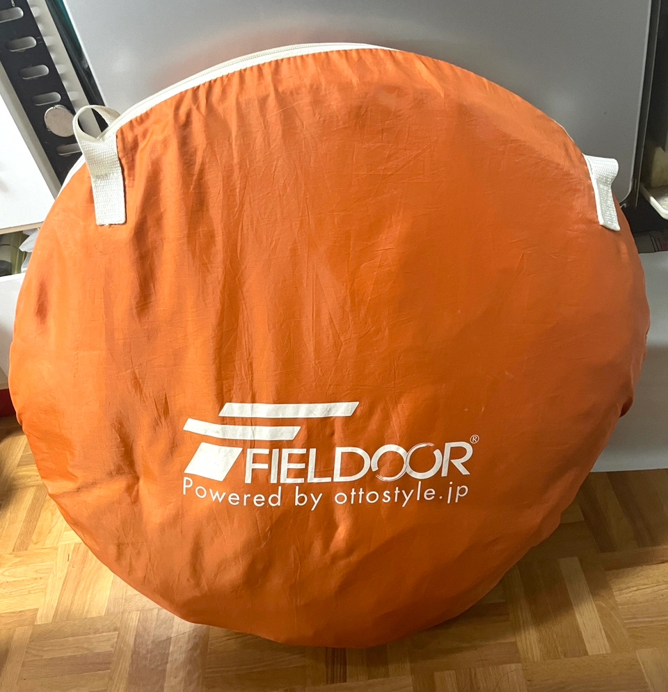 ☆美品☆ FIELDOOR 折りたたみテント ポップアップテント オレンジ