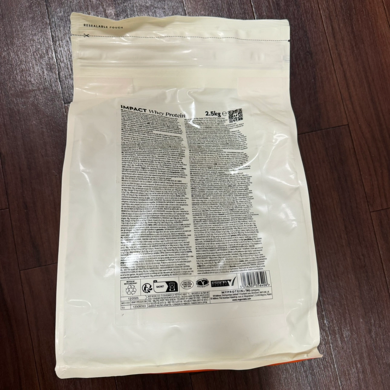 myprotein Impact ホエイ プロテイン - 2.5kg - チョコレートブラウニーの写真3枚目
