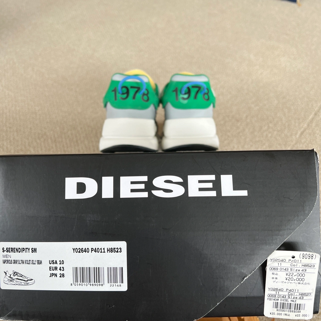新品 DIESELディーゼル スニーカー 28の写真8枚目