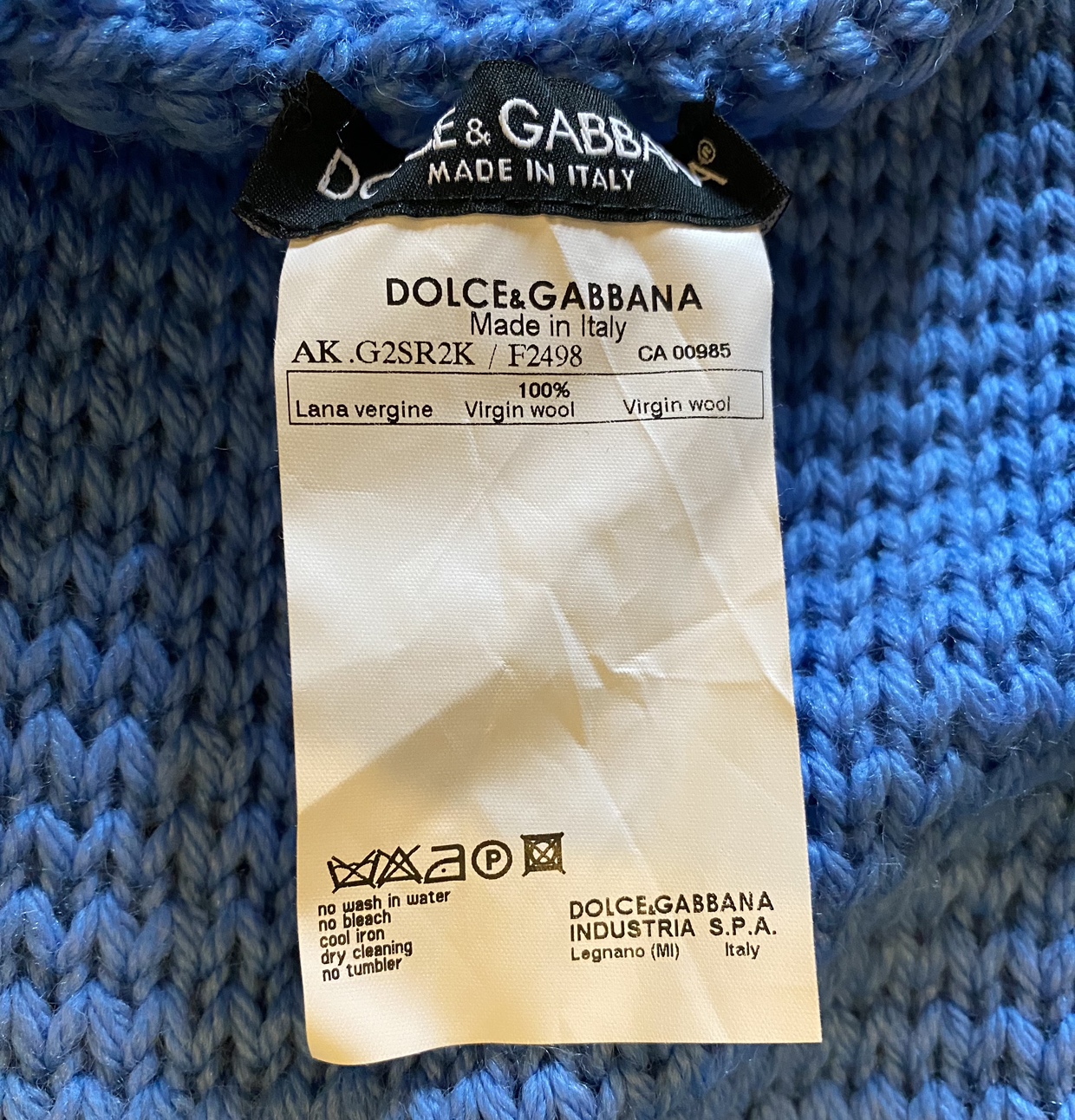 【D&G】水色のマフラーの写真3枚目