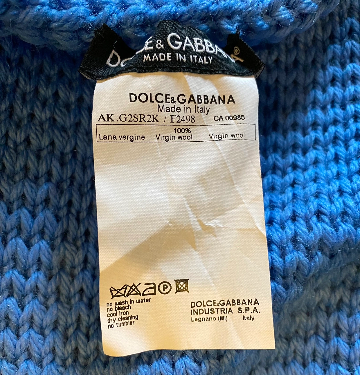 【D&G】水色のマフラーの写真3枚目