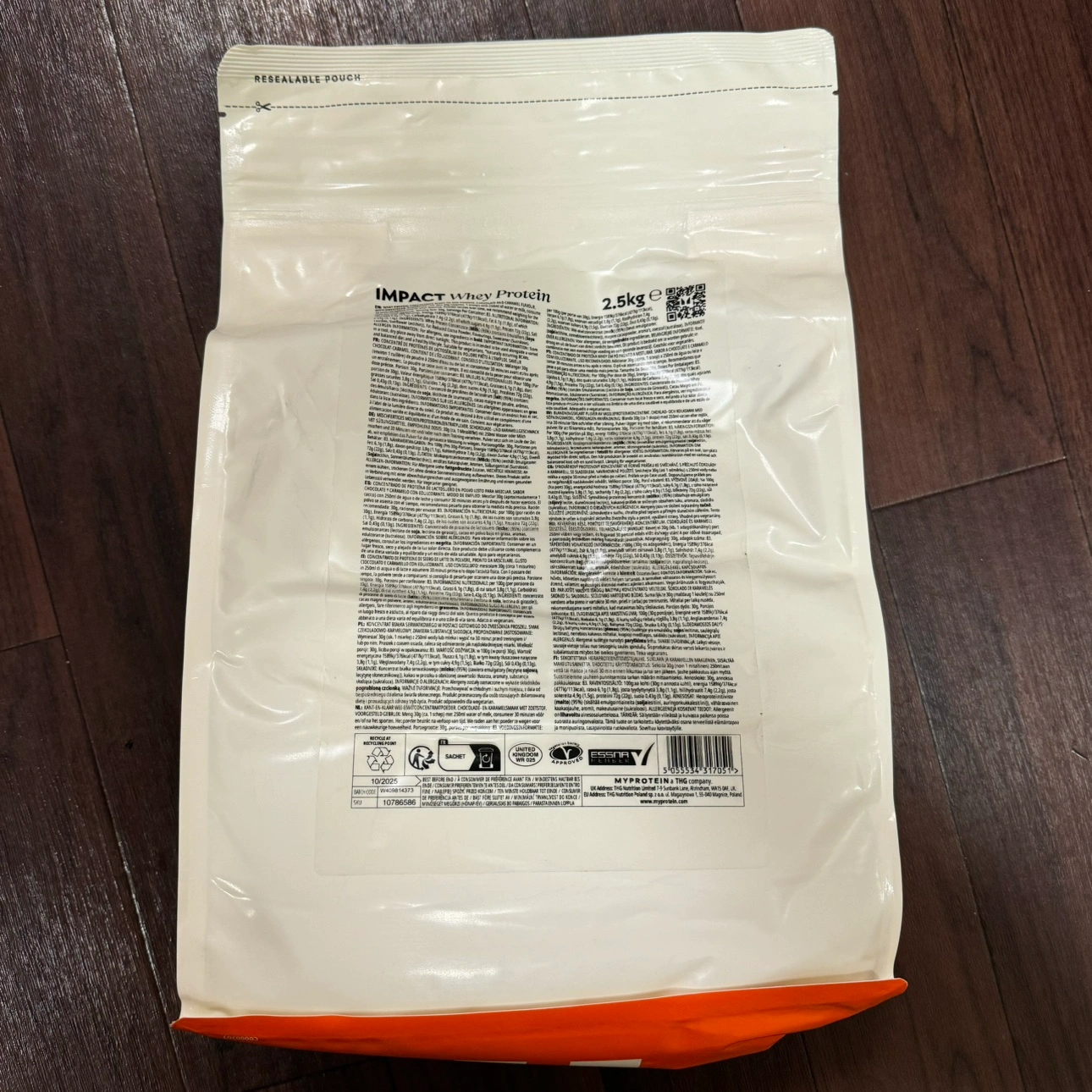 myprotein Impact ホエイ プロテイン - 2.5kg - チョコレート キャラメルの写真3枚目