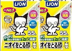 ライオン 猫砂 ニオイをとる砂 5.5Lx2袋 LION PET