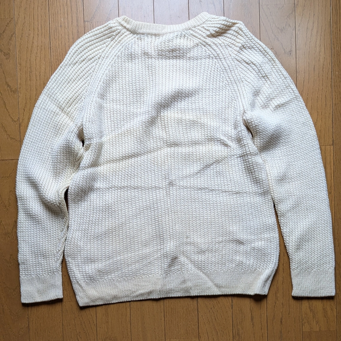 UNITED ARROWS BY ツイスト アゼ クルーネック ニット毛100%の写真5枚目
