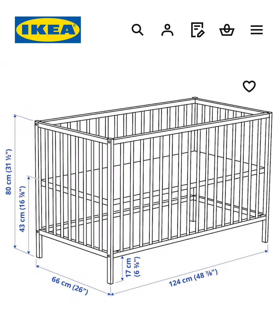 IKEAベビーベッド　訳アリですの写真2枚目