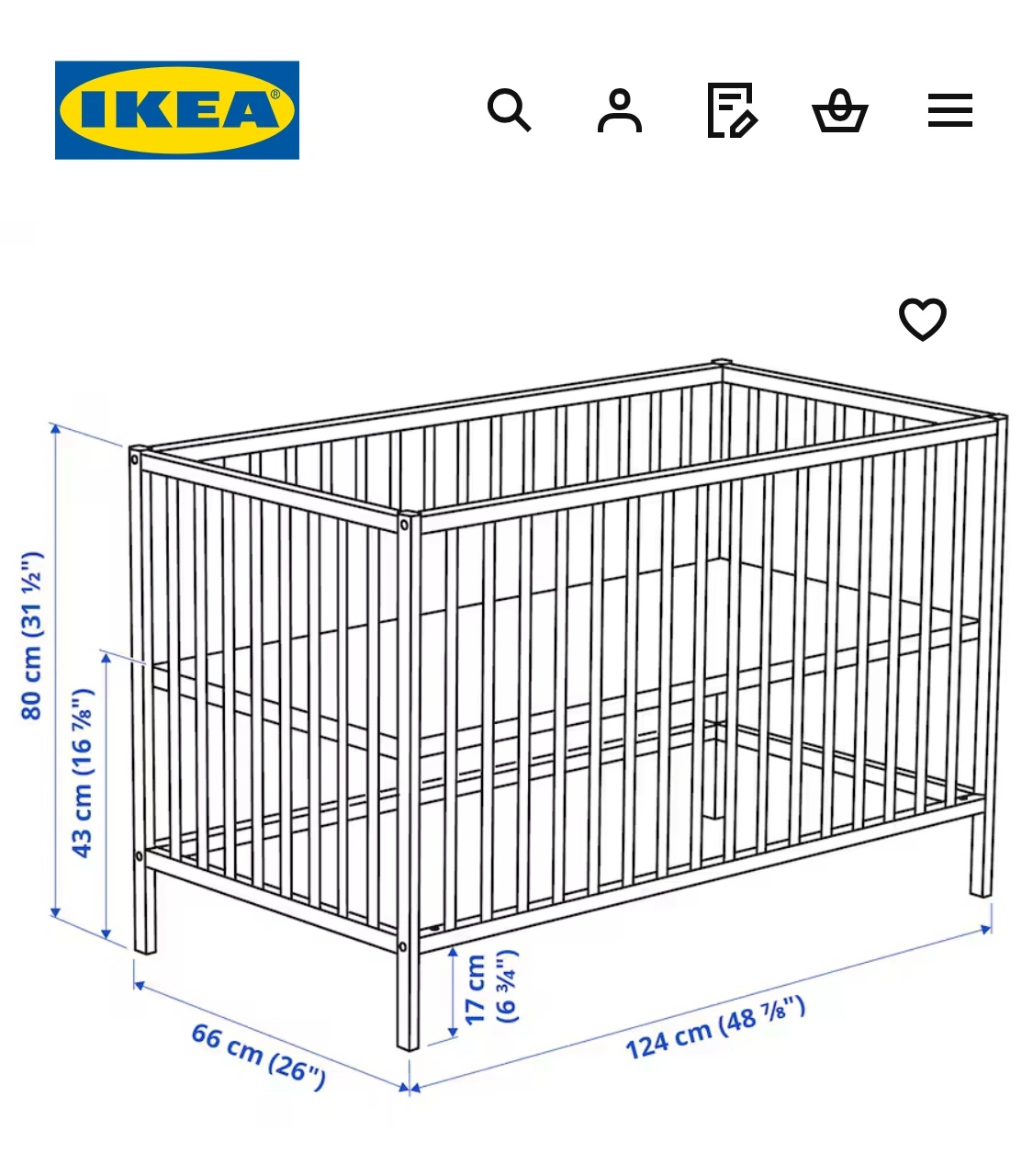 IKEAベビーベッド 訳アリですの写真2枚目