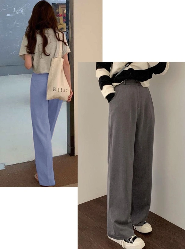 〖タグ付き新品〗GRLセンタープレスストレートパンツ[ai07の写真2枚目