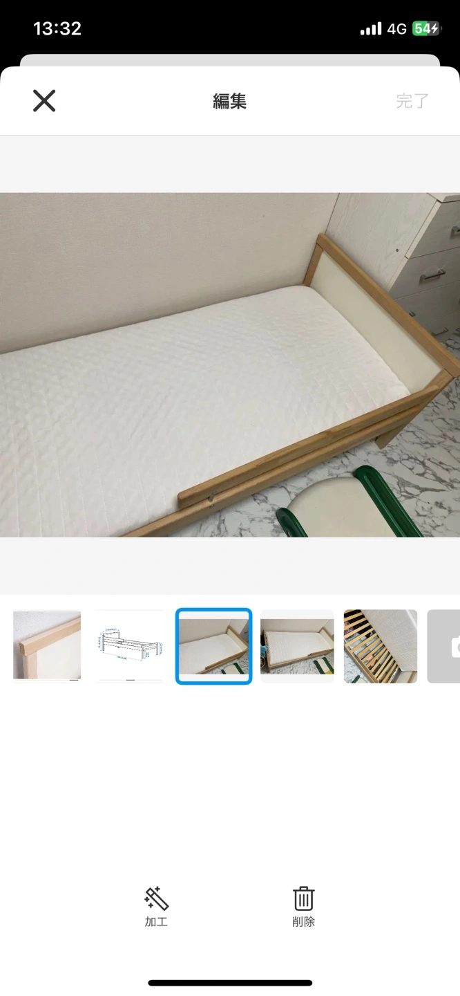 IKEA 木製フレーム シングルベッド 子供用の写真7枚目