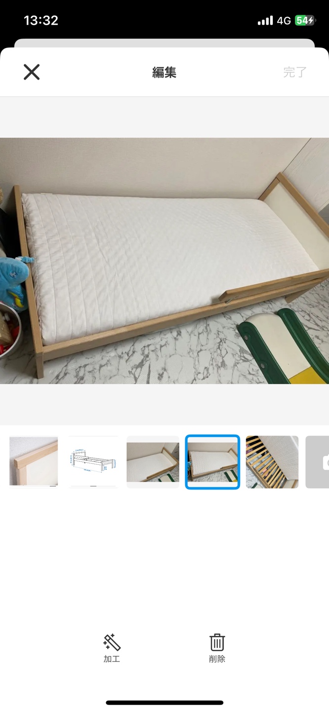 IKEA 木製フレーム シングルベッド 子供用の写真8枚目