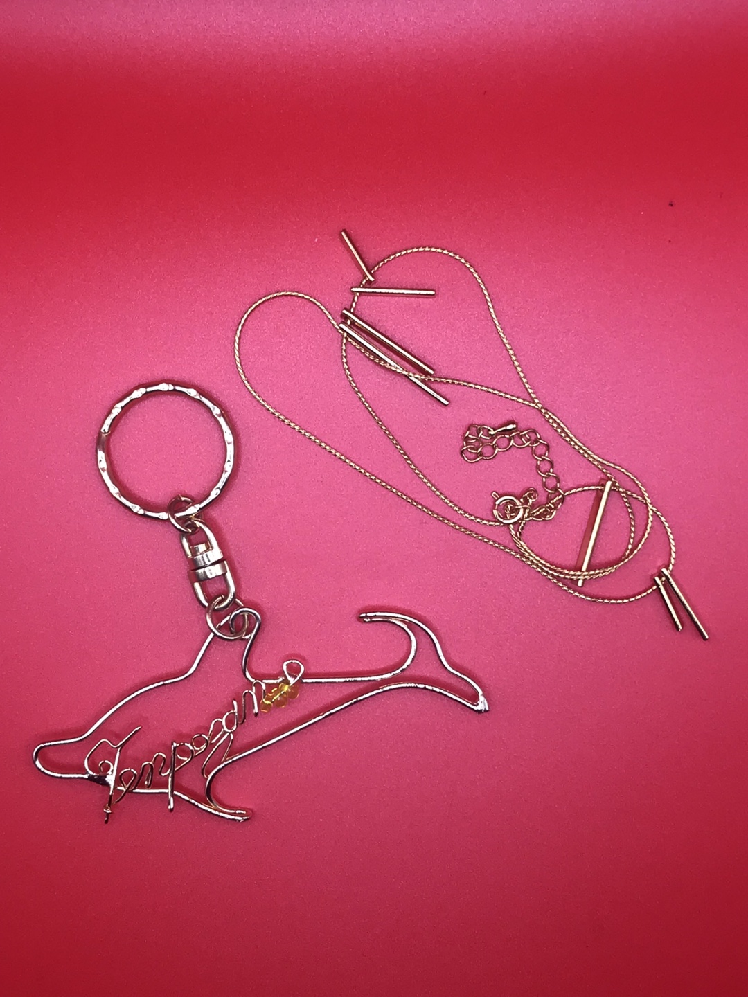 キーホルダーとネックレスのセット❣️