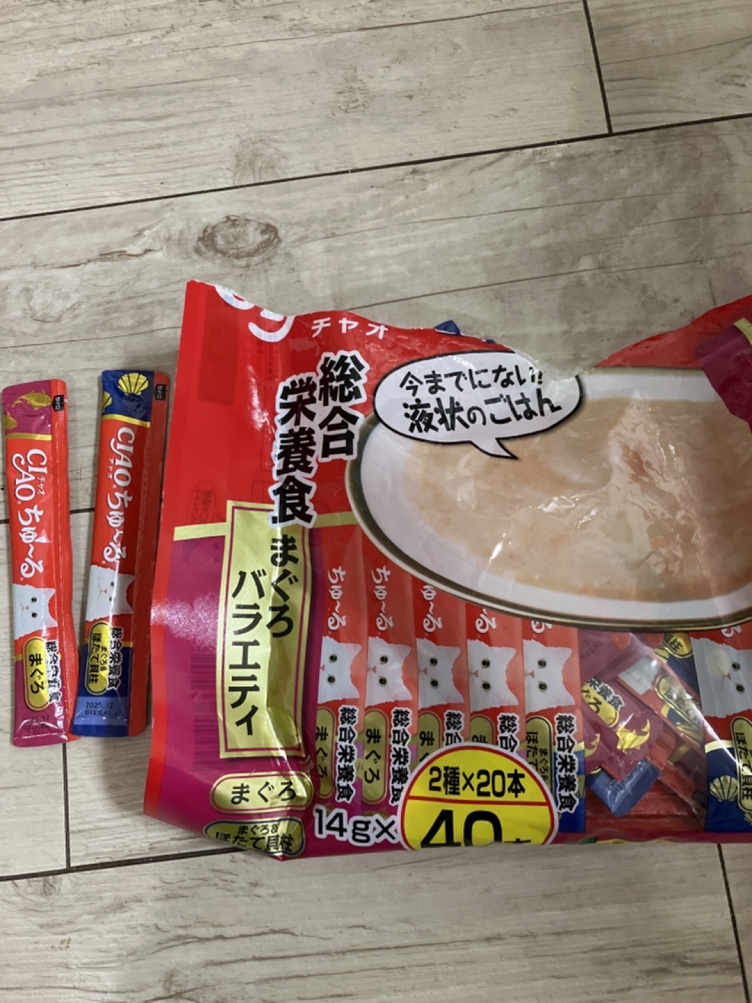 チャオ総合栄養食バラエティマグロ40本訳あり