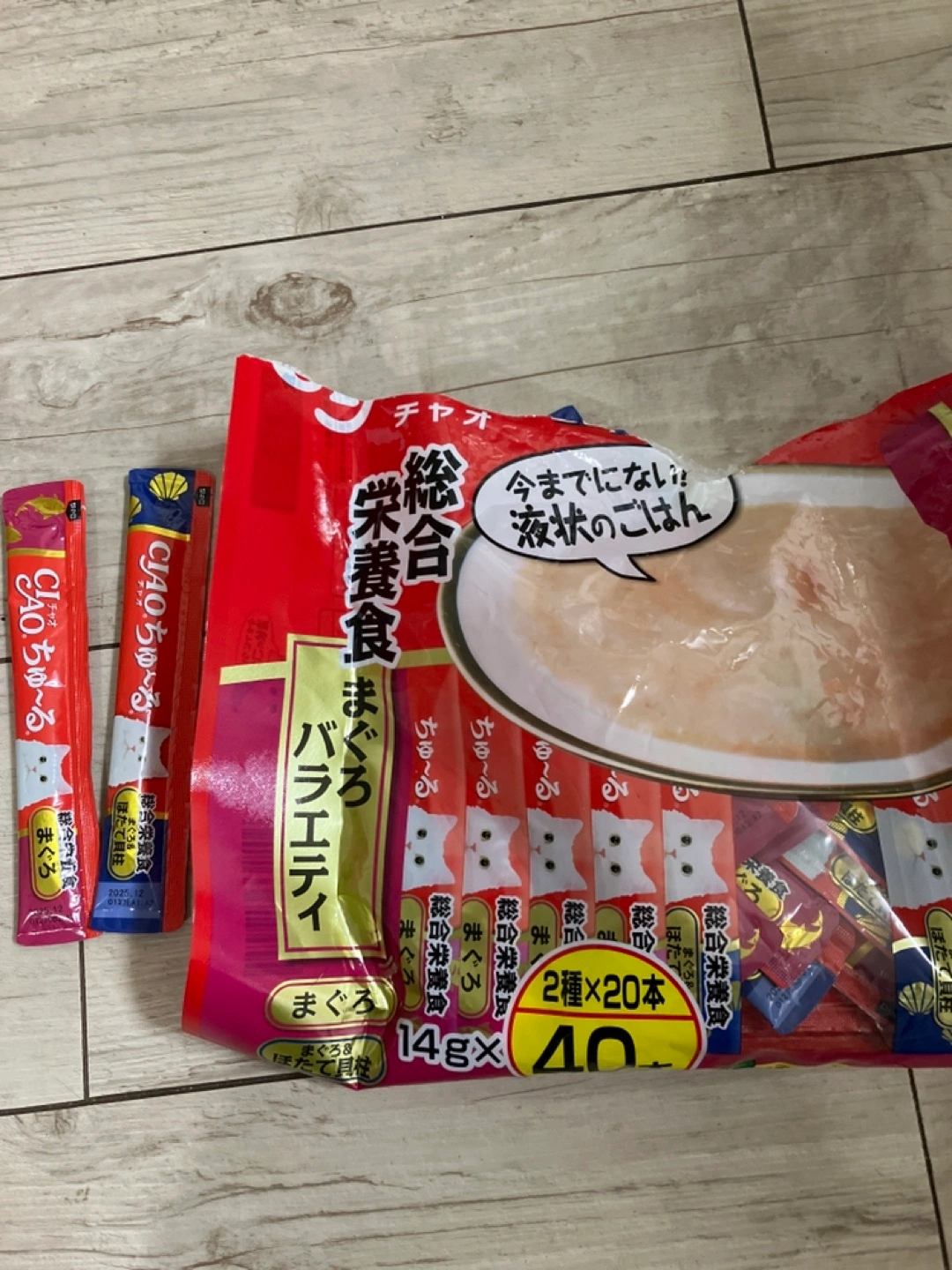 チャオ総合栄養食バラエティマグロ40本訳あり