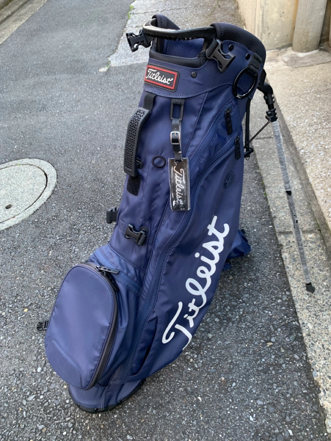 中古 TITLEIST 軽量キャディバック(ネイビー) TB21SX4の写真6枚目