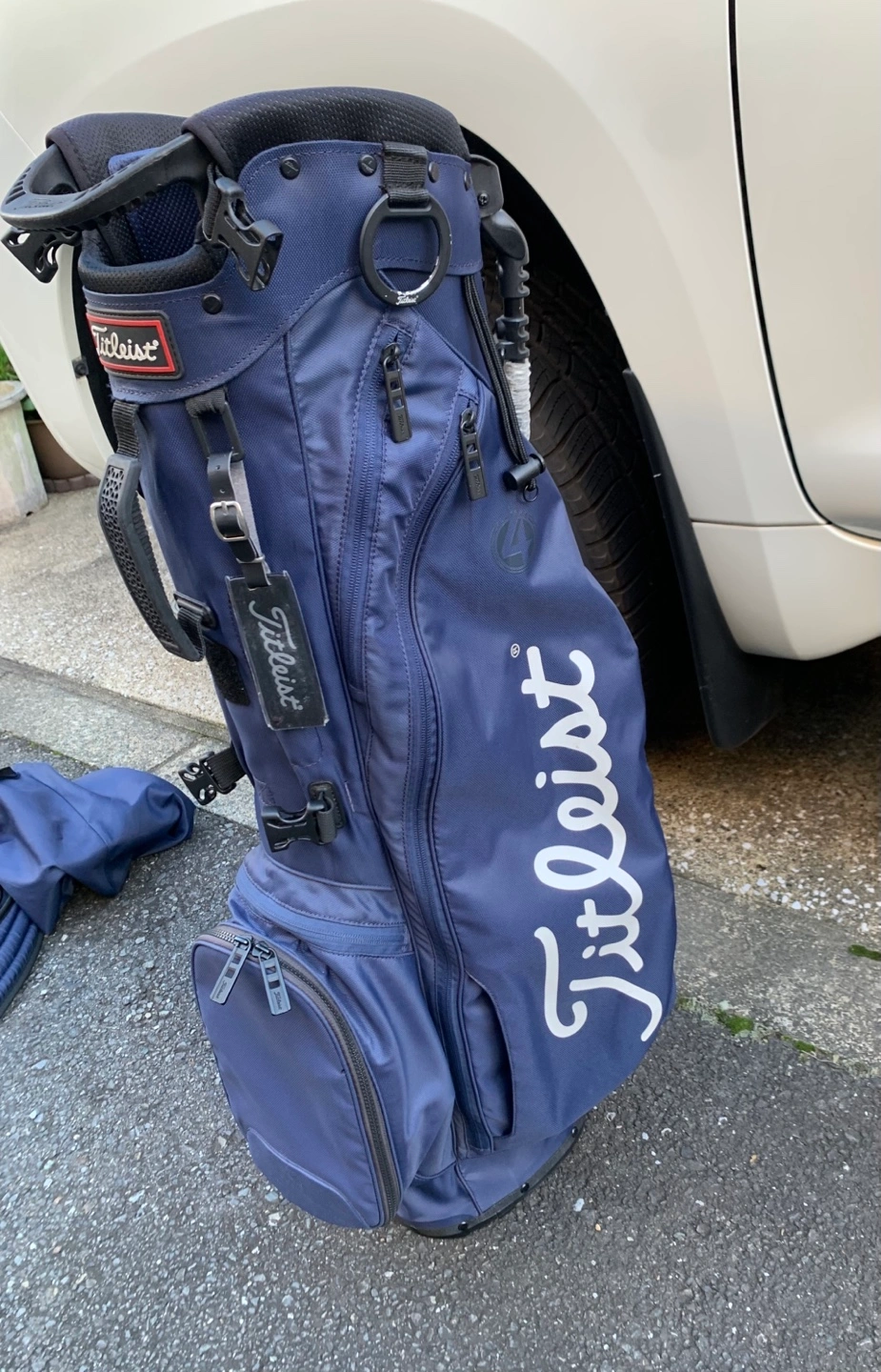 中古 TITLEIST 軽量キャディバック(ネイビー) TB21SX4の写真8枚目