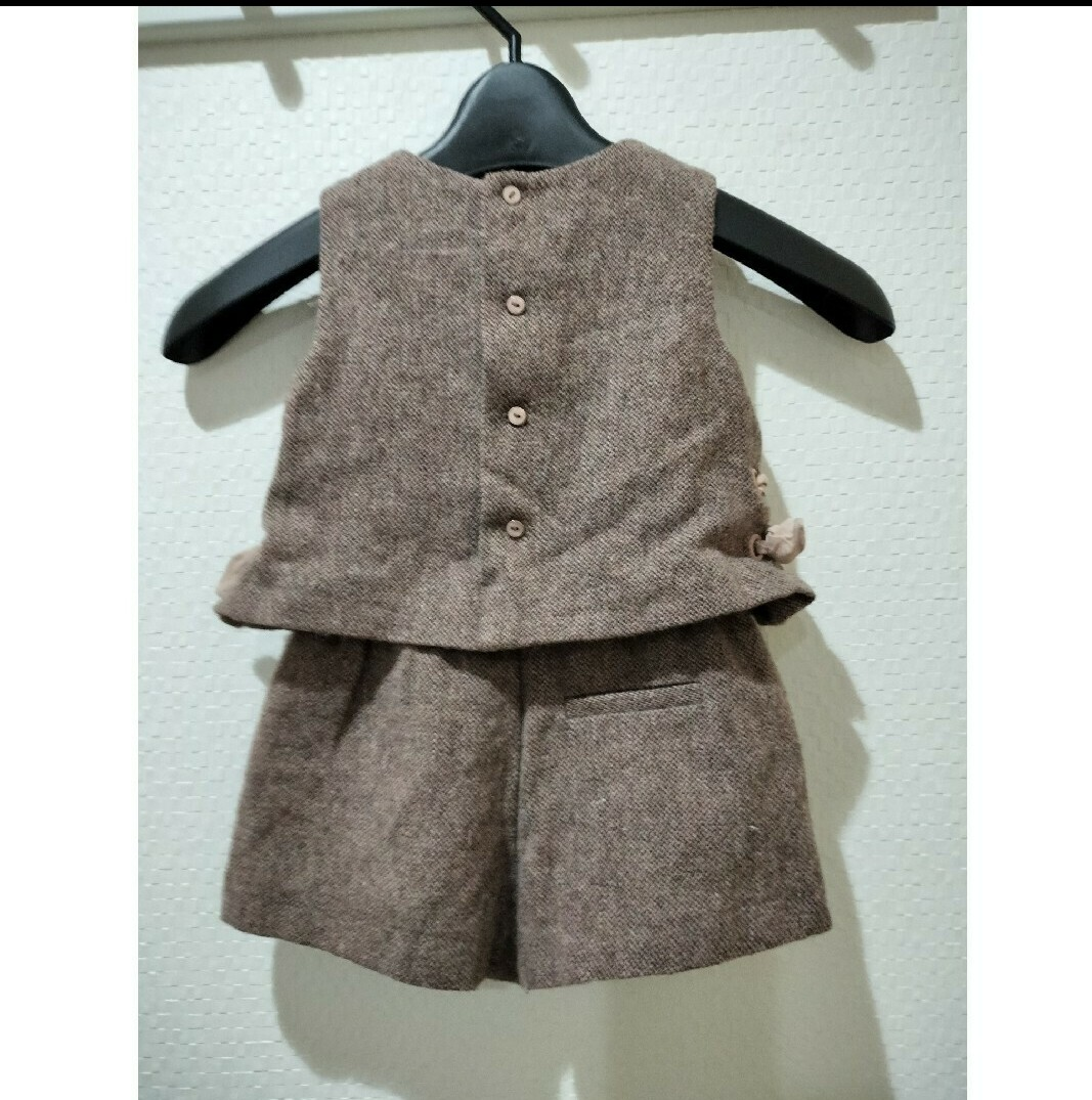 ZARA  Baby Girl 女児　ベビー　カバーオール　キュロット　服の写真4枚目